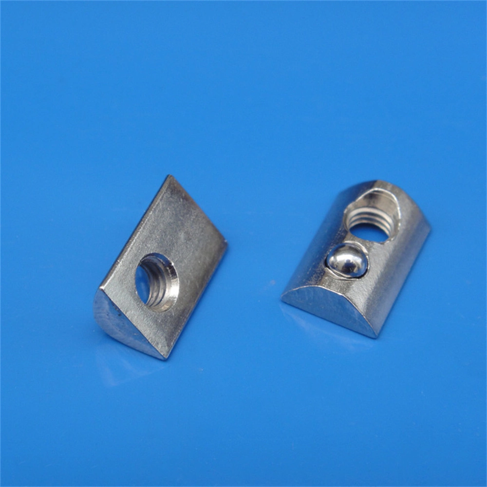 Plating Steel Spring Block Drop in T-Nut T-Slot W Ball Spring Nut