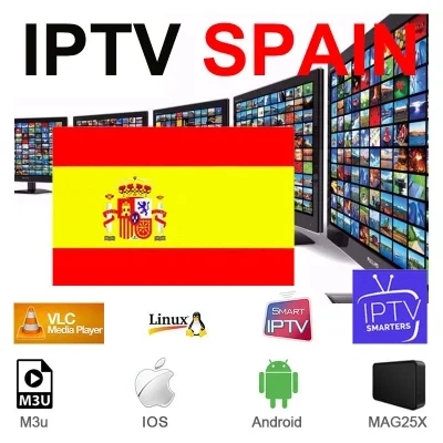 IPTV 1 meses de suscripción Suscripción IPTV Hot Sales estables 1/3/6/12 meses TV inteligente Mag Cuadro de reproducción M3U Venta caliente de los países europeos árabe España Portugal PUEB