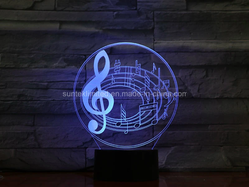 Indoor 3D LED Night Light Warm Light for Living Room