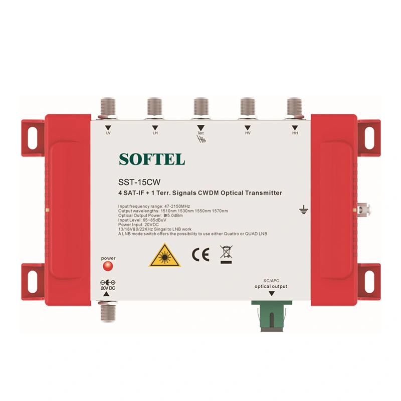 4 Sat-If +1 Terr. Signale CWDM Optischer Empfänger Satelliten TV Empfänger