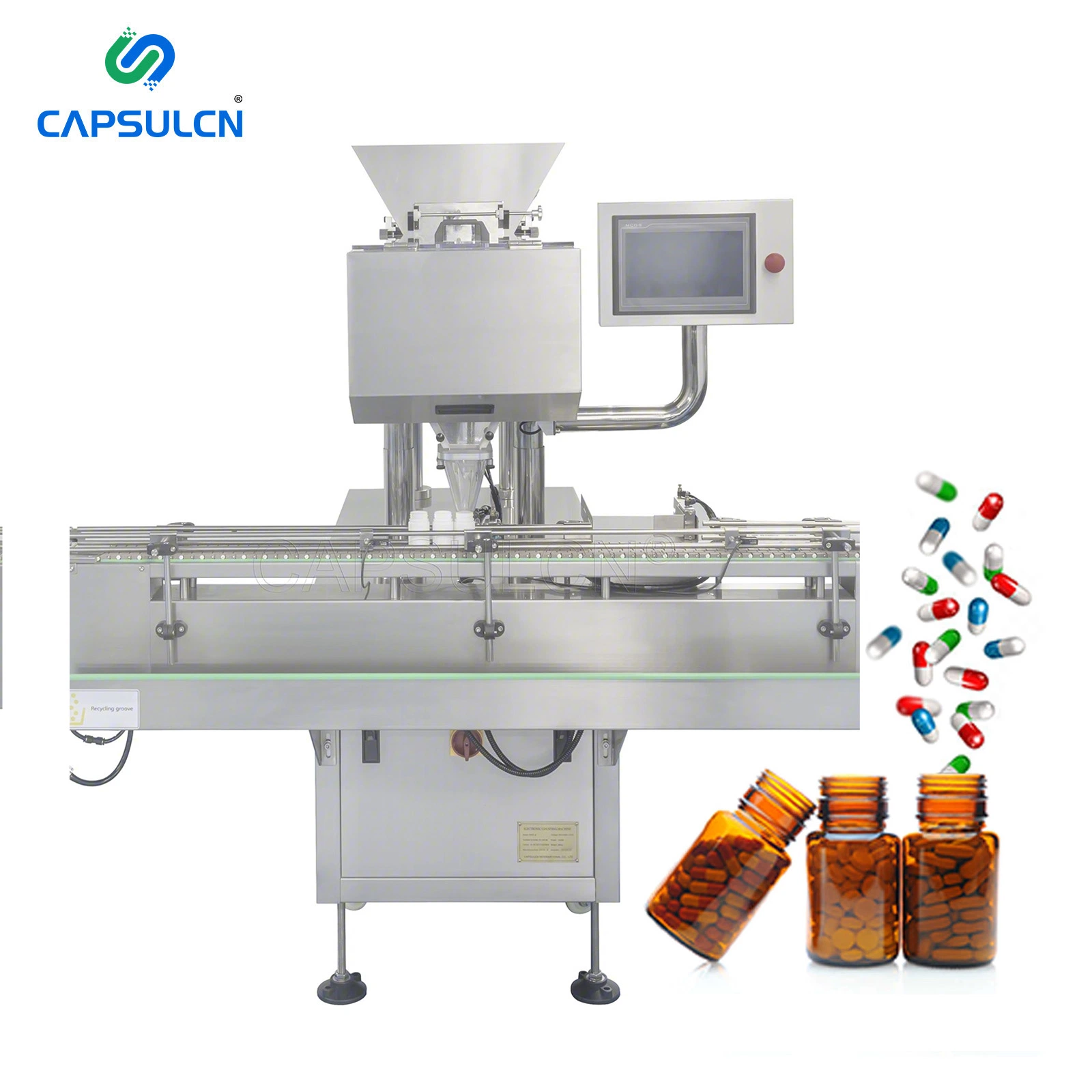 Capsulcn Pbds-8 Automatic Electronic Pill Counter Tablet Pill Pharmacy Bottle Counting Filling Capping Packing Machine