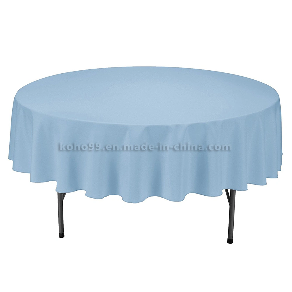 Sky Blue Grid Emboss Fabric for Tablecloth