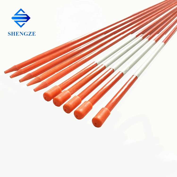 Diameter 3-50mm Flexible FRP Pultruded Profiles Sign Post GRP Round Snow Rod Stake Poles Fiberglass Products with Reflective Tape and Cap