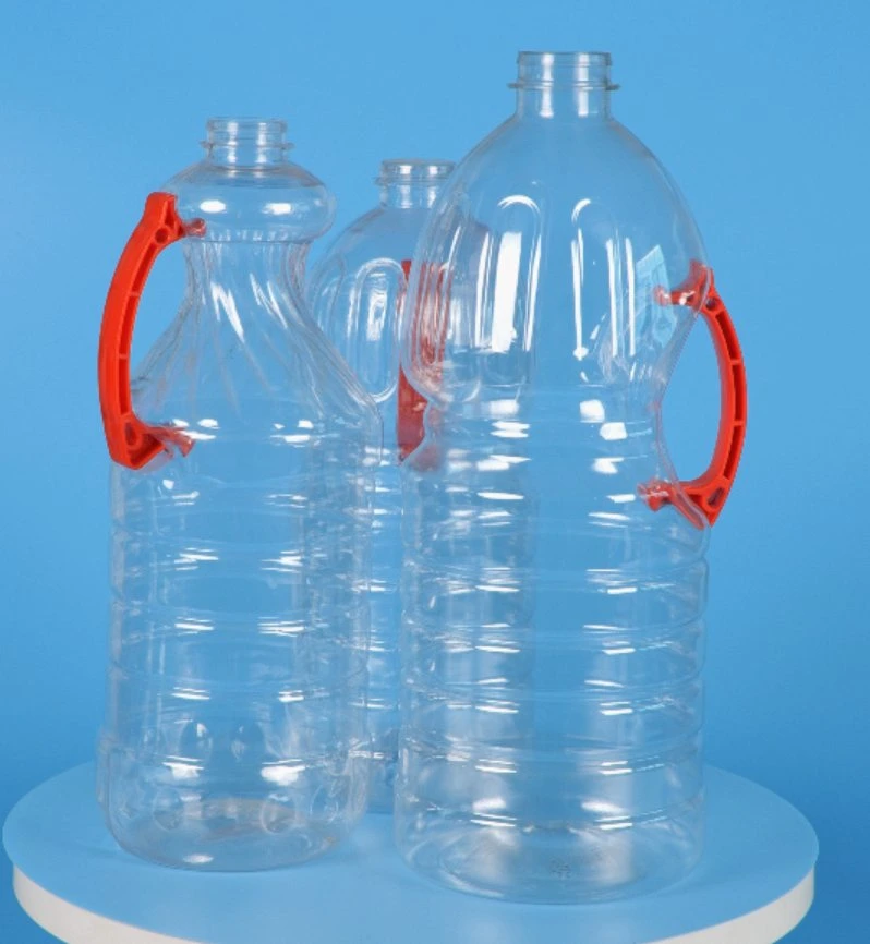 Transparent Large Capacity Empty PET Plastic Kitchen Packaging Cooking Oil Bottles