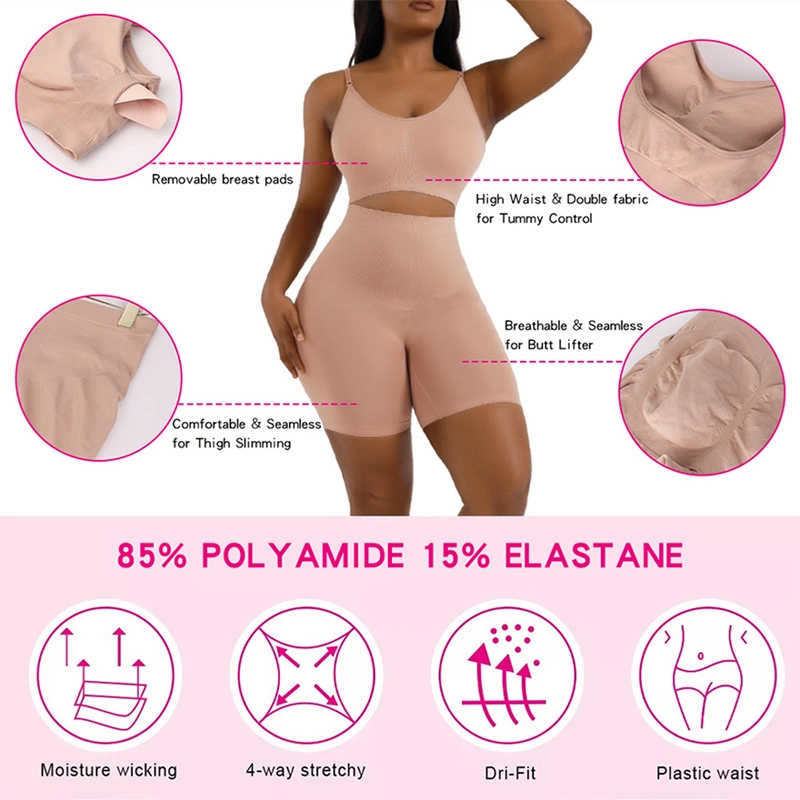 2023 novas mulheres Plus Size Seamless Fita ajustável Bra Shaper Shorts Suit Barriga Maternidade de controle de exercícios conjuntos de ioga Conjunto Casual