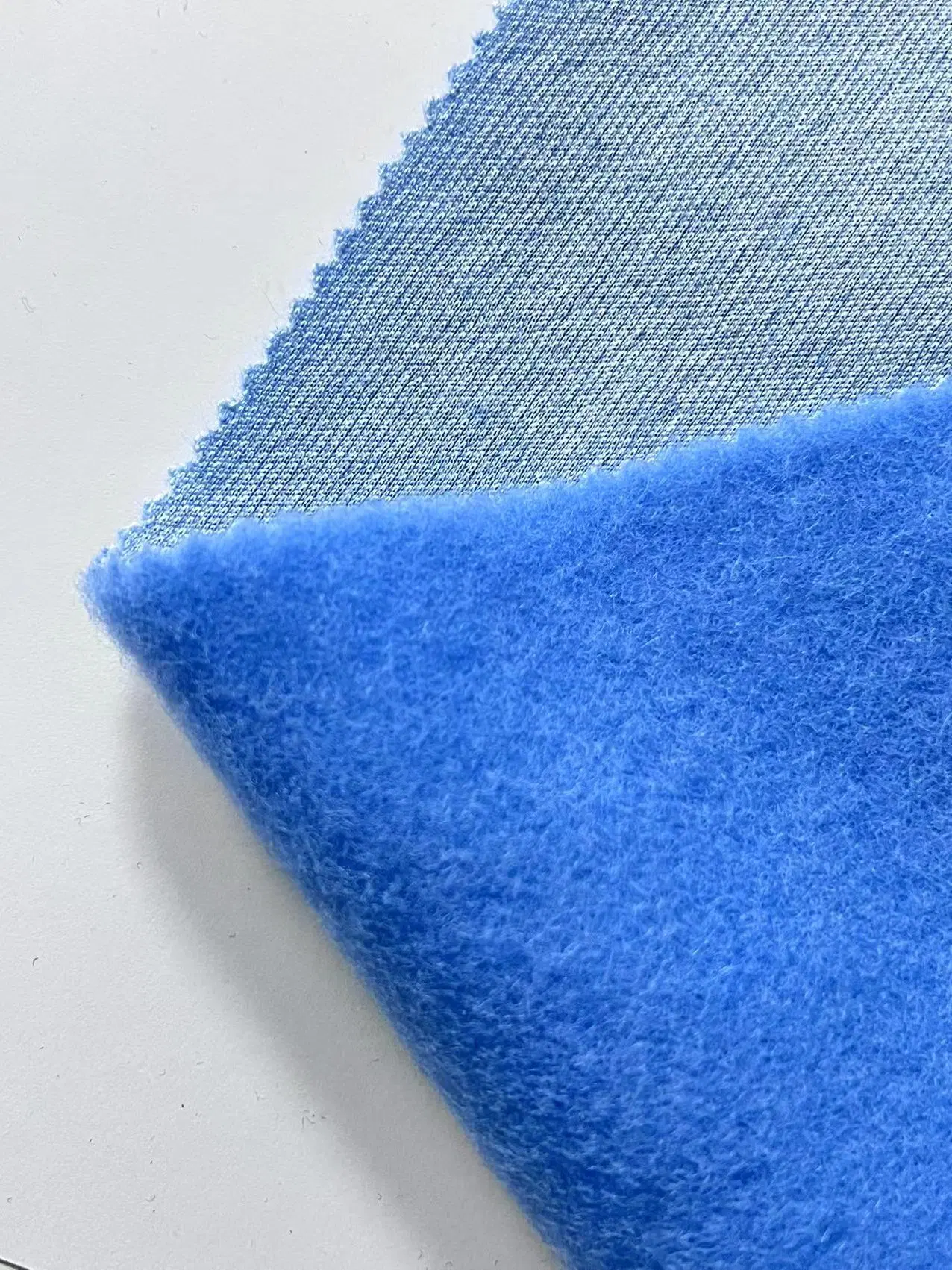 Chaleur élastique 65% laine 35% polyester Tissu moutons Bleuet enduire