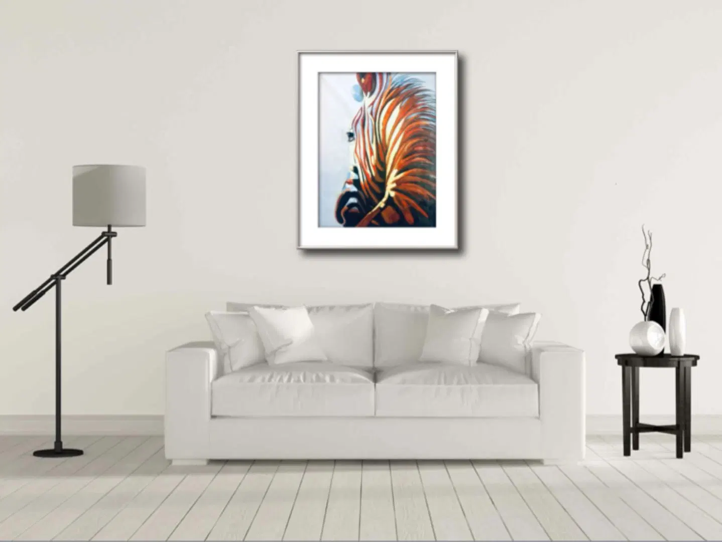 Reproduced Zebra Canvas Oil Painting for Wall Decoration