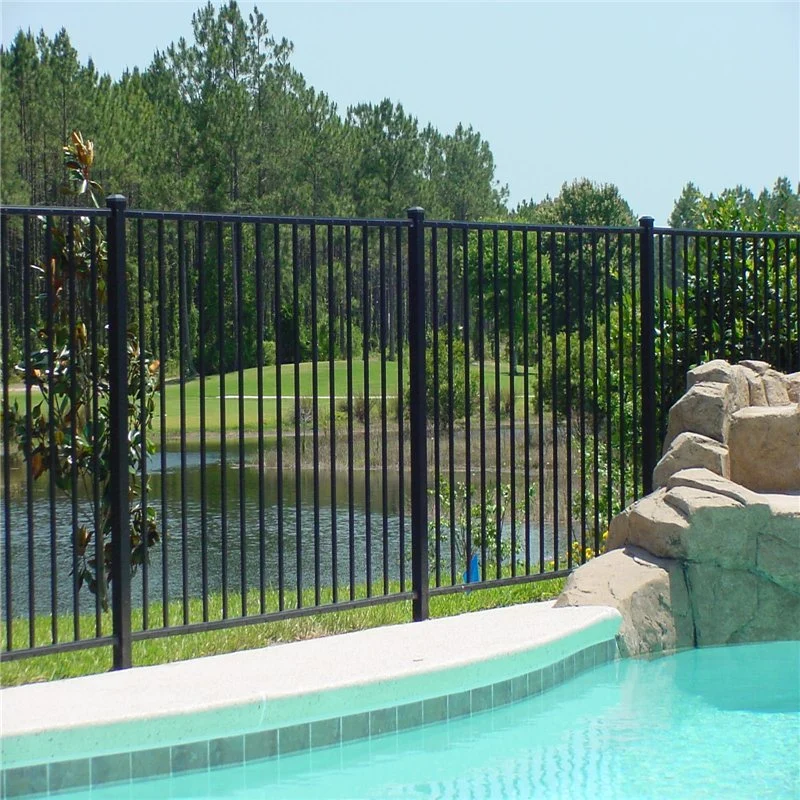Powder Coated Aluminum Flat Top Fence Pool Fence Security Fencing
