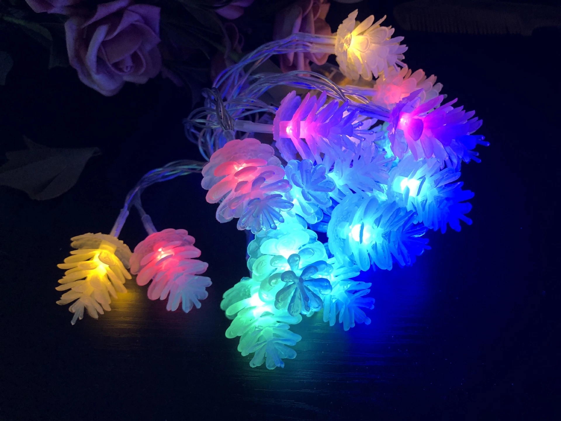 Свадьбу волшебная Рождество освещения для использования вне помещений теплый белый декор дерево LED String лампы,