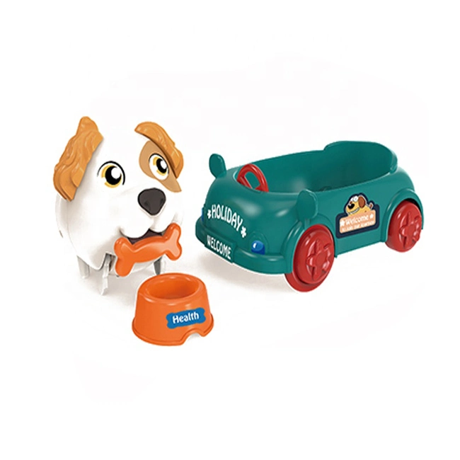 Fun Cute Voice Control Sound Dog with Rich Accessories Kids Doggy Role Play Set Interesting and Creative Children Pretend Play Educational Dog Toy