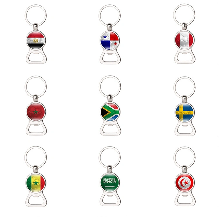 Different Customized Football Match Bottle Opener Keychain