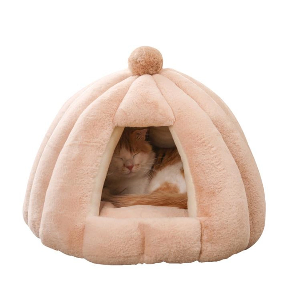 Pet Products Cat Kennel Dog Bed Plush Cat Cave Round Pet Nest Dog House