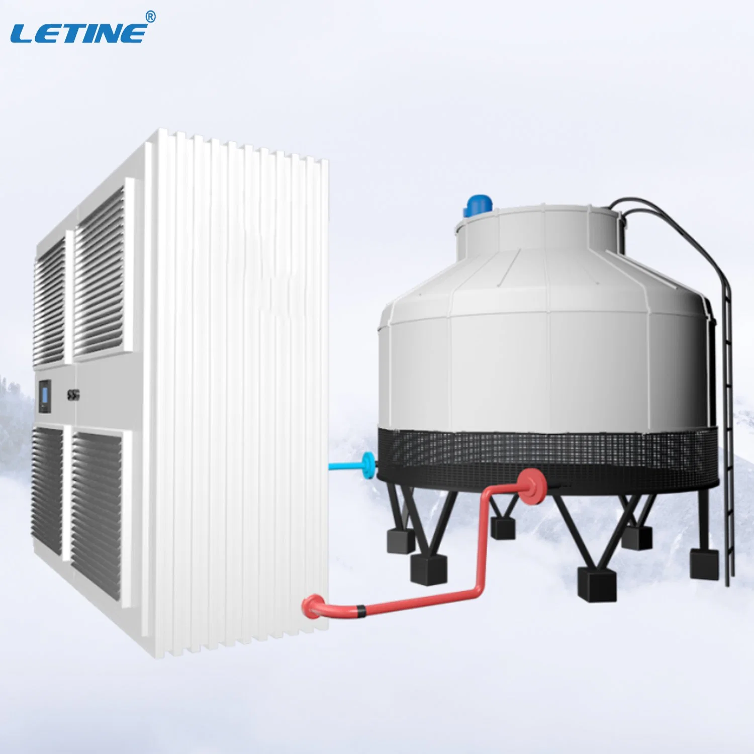 New Liquid Cooling Container 235kw Cooling Capacity Water Cooling System for 30PCS Antminer S19 Series Asic Machine