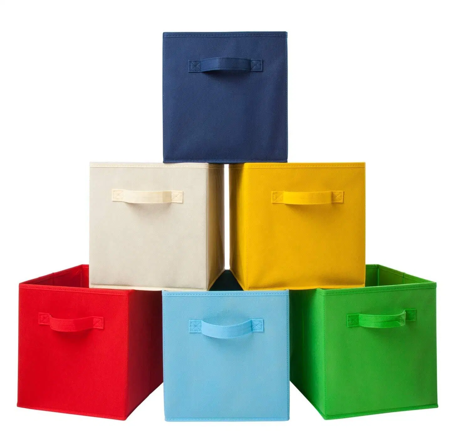 Foldable Fabric Organization Box Bins and Storage for Home