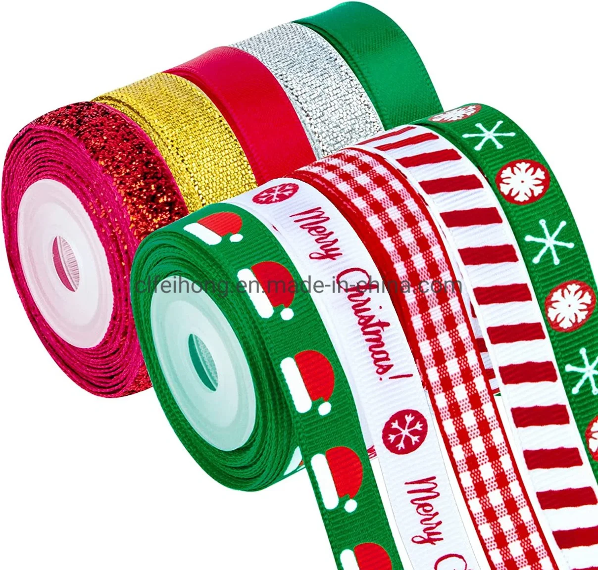 2022 Xmas Festival Christmas Celerbration Decoration Gift Box Packing Wrapping Red Green Color Factory Wholesale/Supplier Satin Ribbon