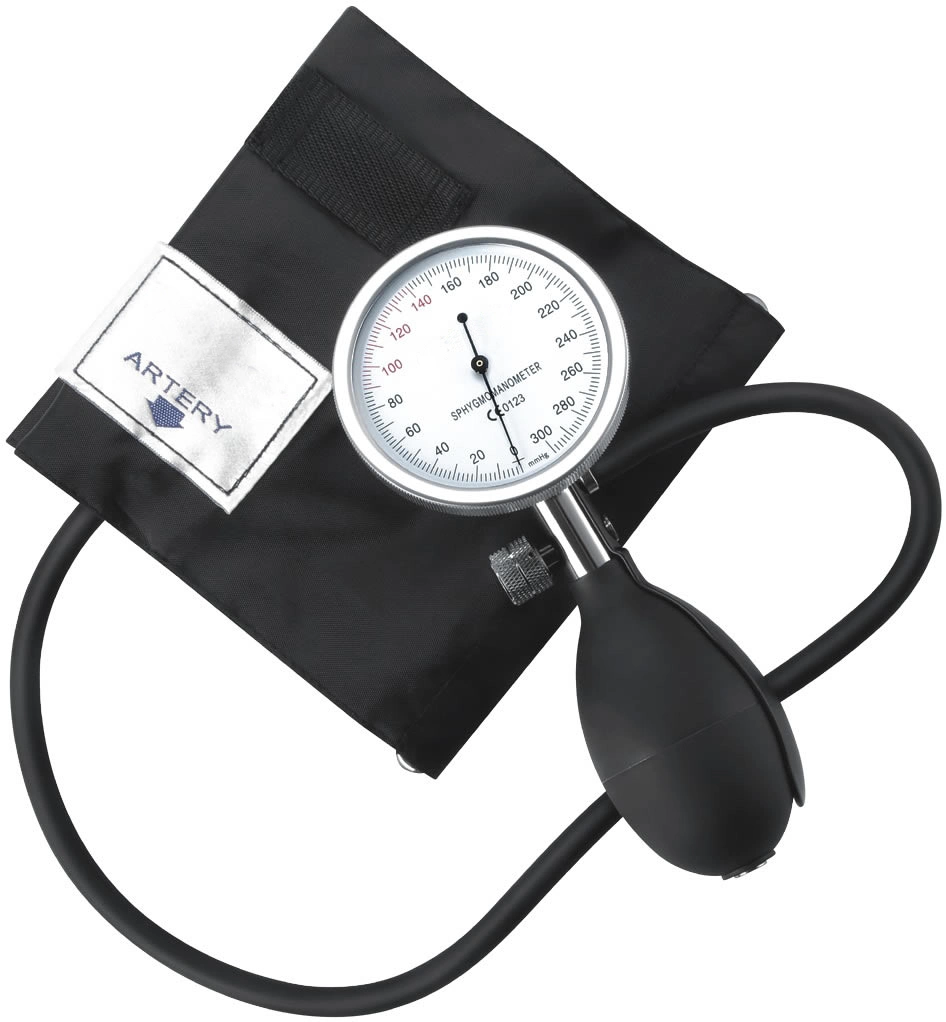 Deluxe Aneroid Sphygmomanometer Blood Pressure Cuff (Black)