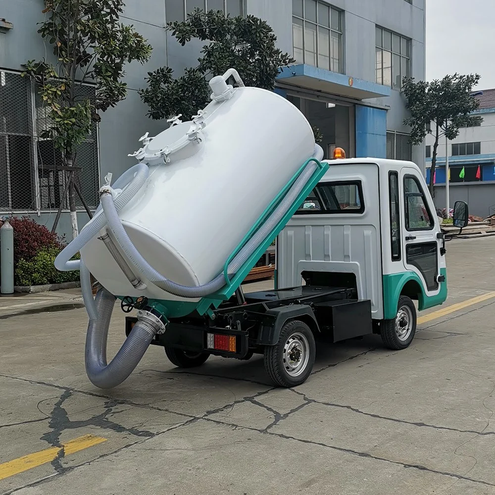 Las cuatro ruedas de aspiración de aguas residuales y el transporte eléctrico se niegan triciclo de carga camión de batería de litio de alta densidad de energía