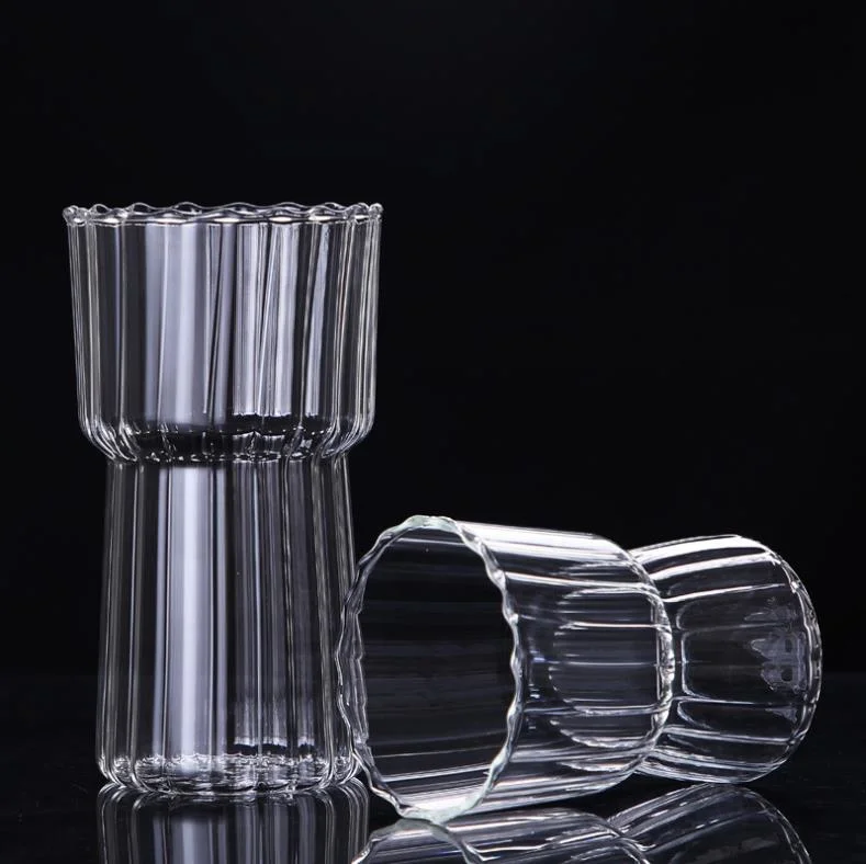 Glass Coffee Cup High Borosilicate Heat Resistant Latte Glass Senior Water Cup Japanese Milk Juice Glass Cup