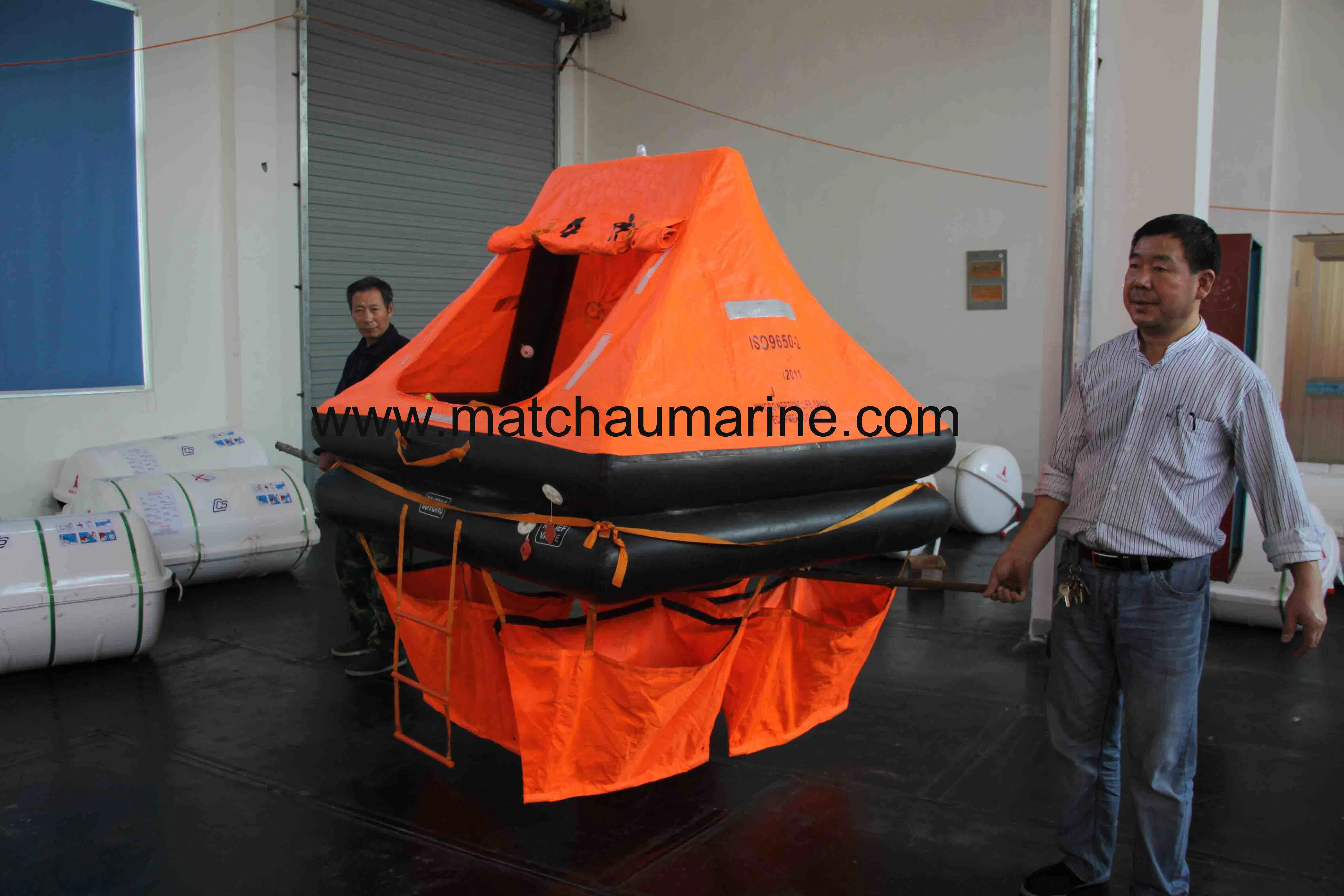 Solas Throw-Overboard Inflatable Light Weight Life Raft Marine Life Saving Equipment