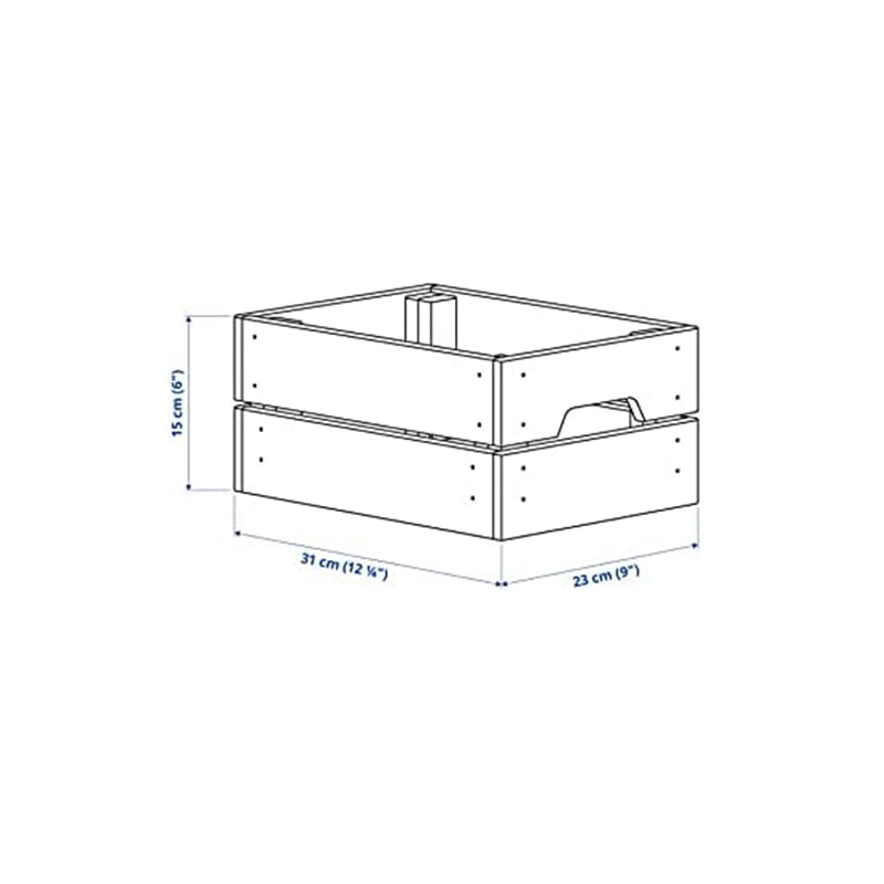 Wooden Crate Small Box for Home Office Storage Organization