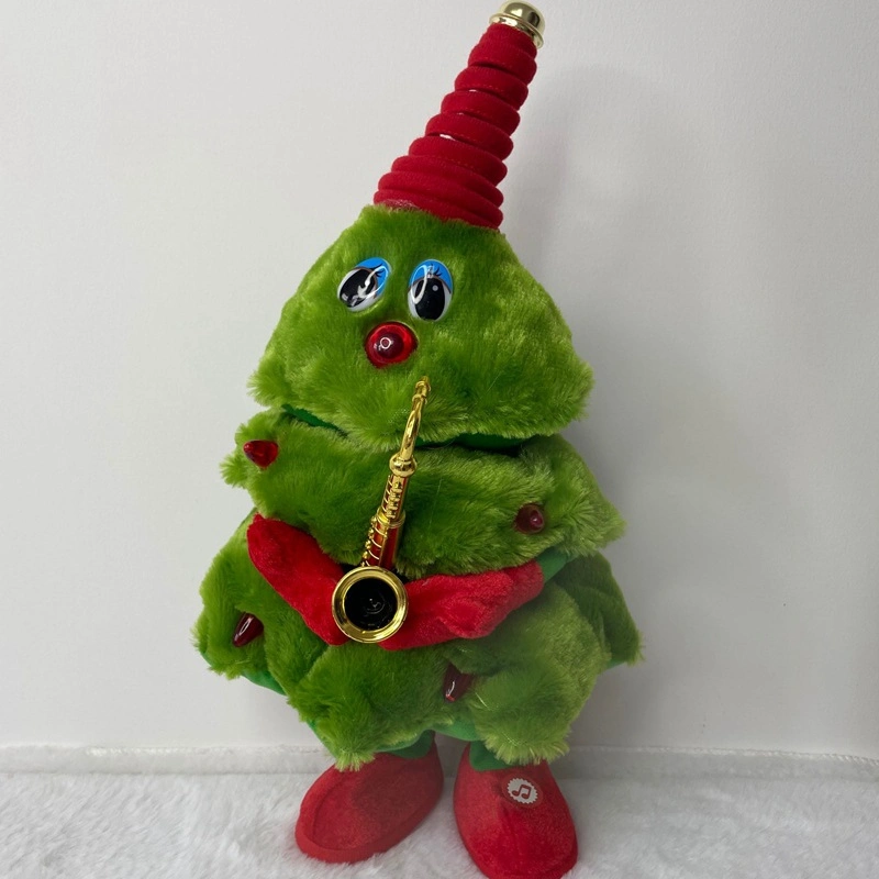 Elevador eléctrico de Natal Peluche Árvore de Natal vai cantar e dançar partido de árvore de Natal brilhante decoração natalícia dons