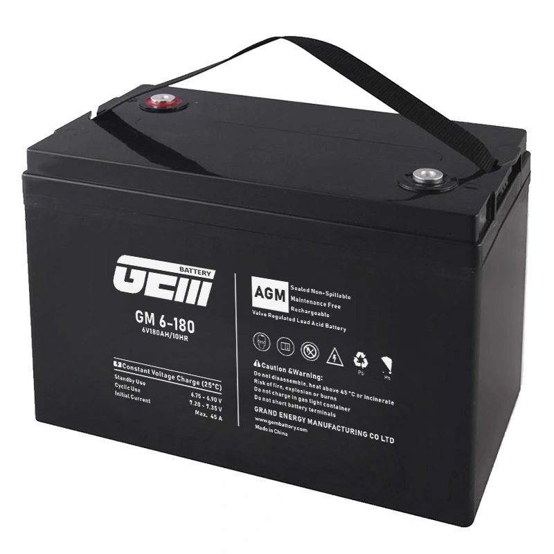 GEM Batterie 6V180ah Deep Cycle Gel Solar Bateria für Solar/Wind/Pumpe/Marine/Generator