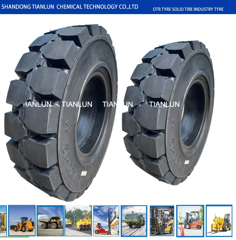 Industrial Forklift Parts 650-10 Solid Tyre 700-12 21*8-9 600-9