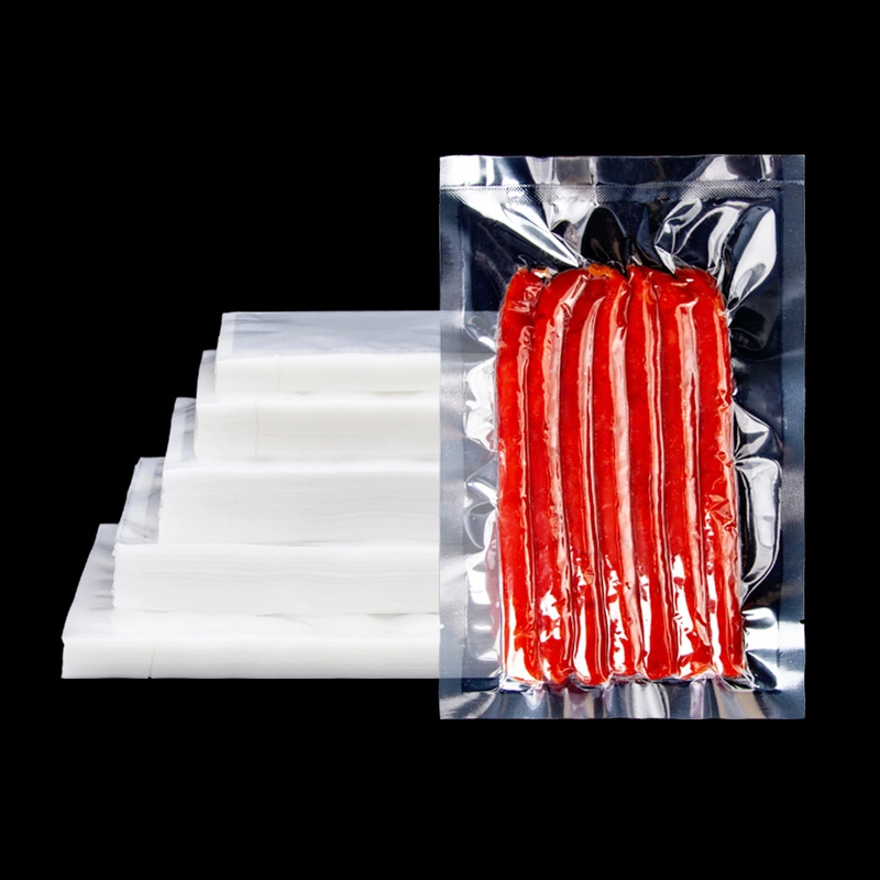 Fabricant Sac sous vide en nylon transparent ou personnalisé en forme, taille, couleur pour différents types d'aliments tels que viande, haricots. Texturé ou gaufré, en PET, PA, PE.