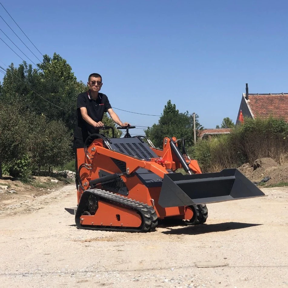 Small Mini Cheap Skid Steer Diesel Loader with Bucket Different Attachment Bagger