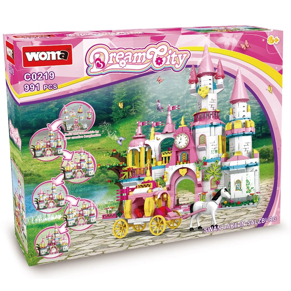 Woma Toys Wholesale/Supplier Princess Prince Castle Model Building Blocks for Children Toys Gift Carriage Garden Bricks Oyuncak Jouet DIY Toy Puzzle Game Toy