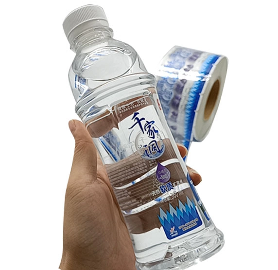 Adhesivo transparente personalizado resistente al agua Agua mineral de botella de plástico de la etiqueta etiqueta adhesiva de la etiqueta de bebidas