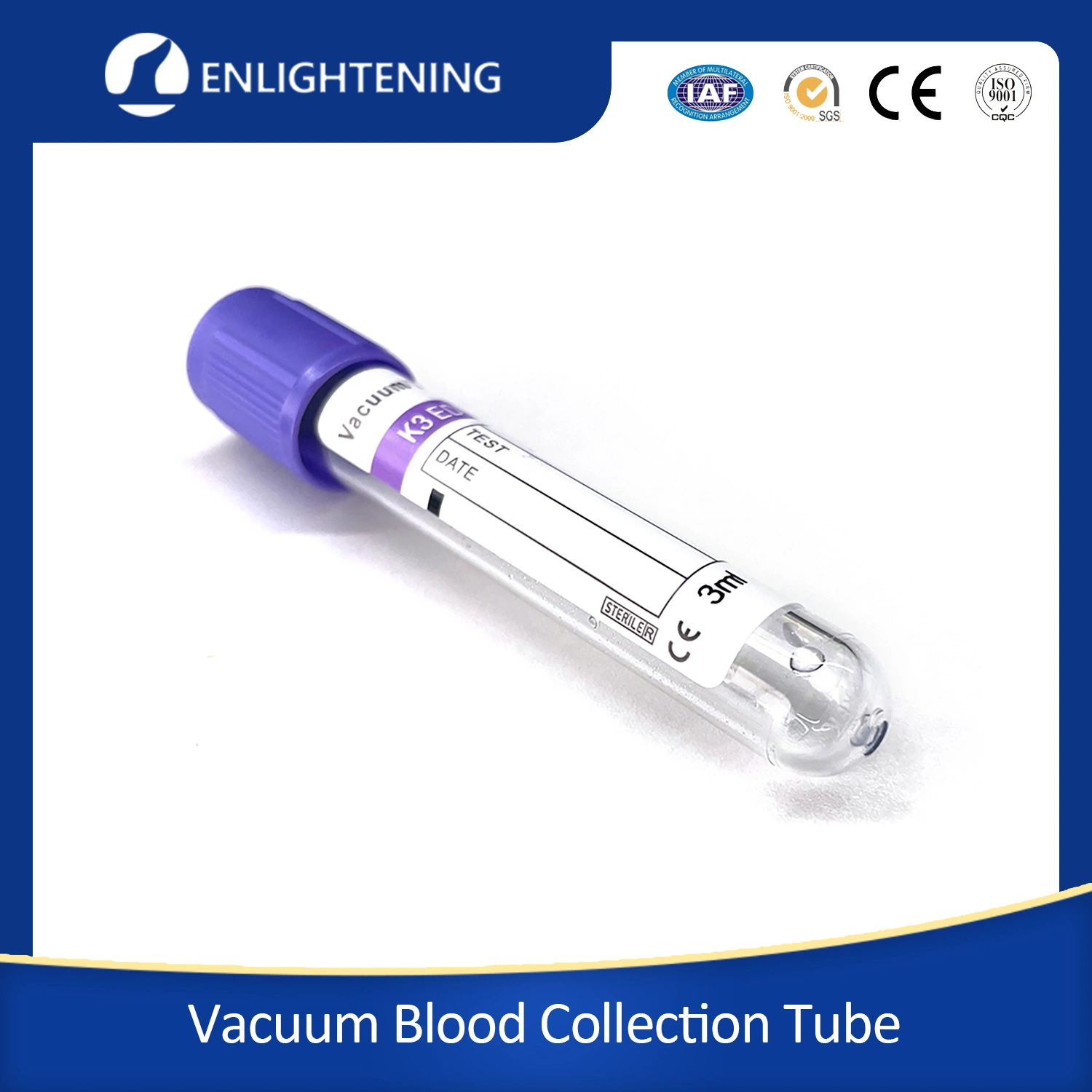 High quality/High cost performance Prp Kit Factory Vacuum Blood Glass Test Tubes for Medical