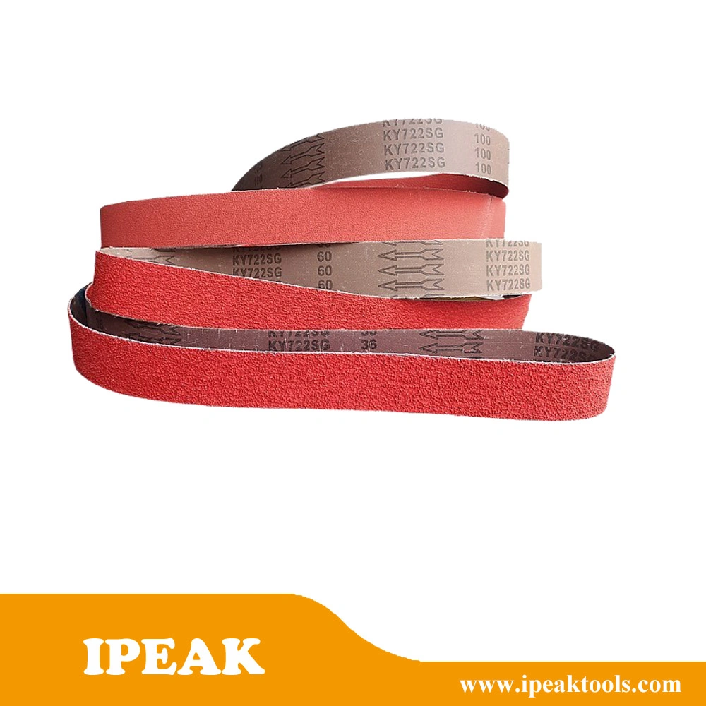 Ky722sg 1830mm*50mm Ceramic Abrasive Belt for Metal Grinding and Polishing Machine Customized 24grit