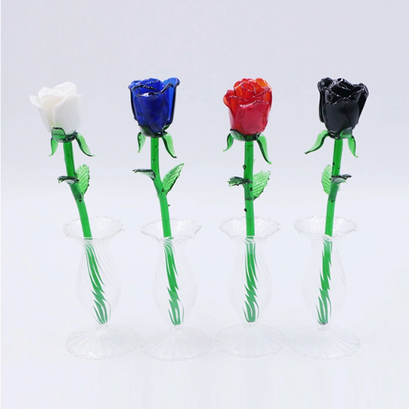 Belo Long stem vidro Valentine Rose Crafts