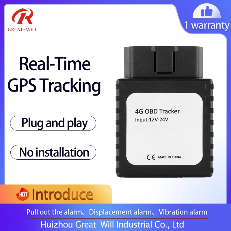 Localizador de vehículos 2G/4G OBD2 de la tarjeta SIM de alarma de coche GPS Tracker GPS Dispositivo de seguimiento OBD OBDII