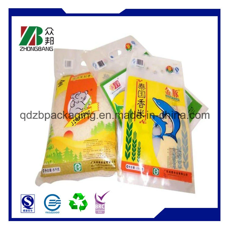 Acepte Pedido personalizado Bolsas de arroz impresión de diseño
