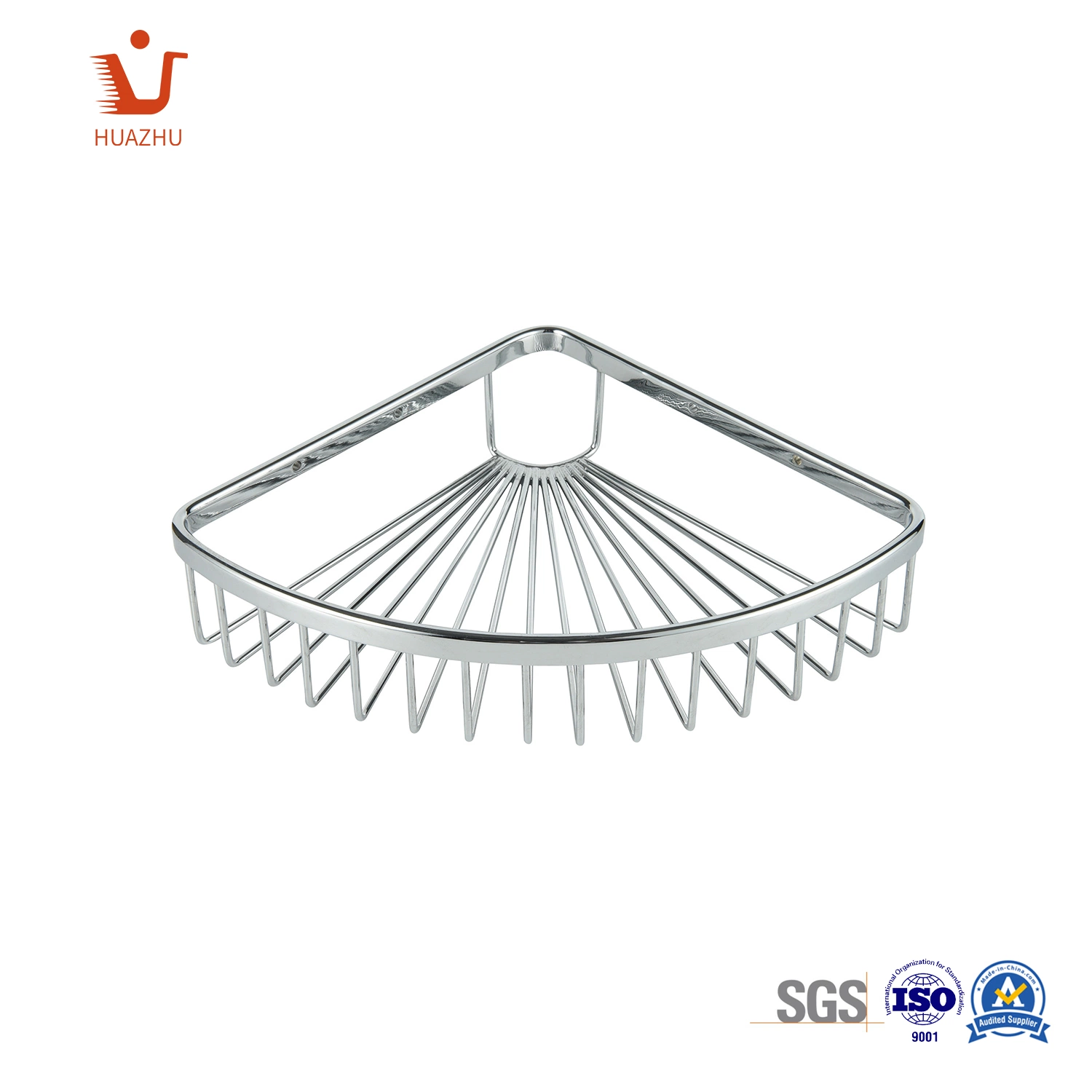 OEM Bathroom Storage Shelf SUS304 High quality/High cost performance  Triangle Mesh Basket Wall Corner Shelf