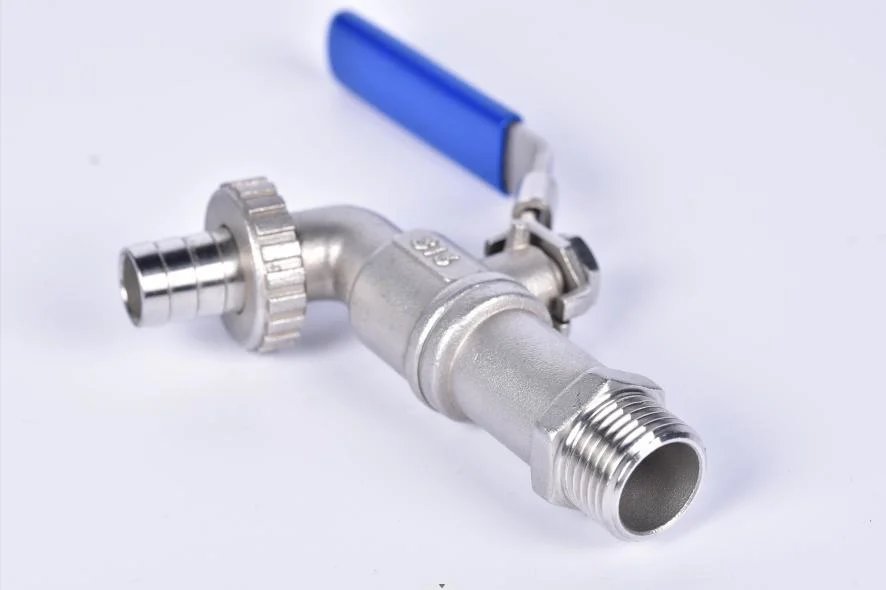 Bibcock Valve Threaded 200psi/Pn16 Wcb/CF8/CF8m/CF3m ANSI B2.1/ BS21/ISO7/1