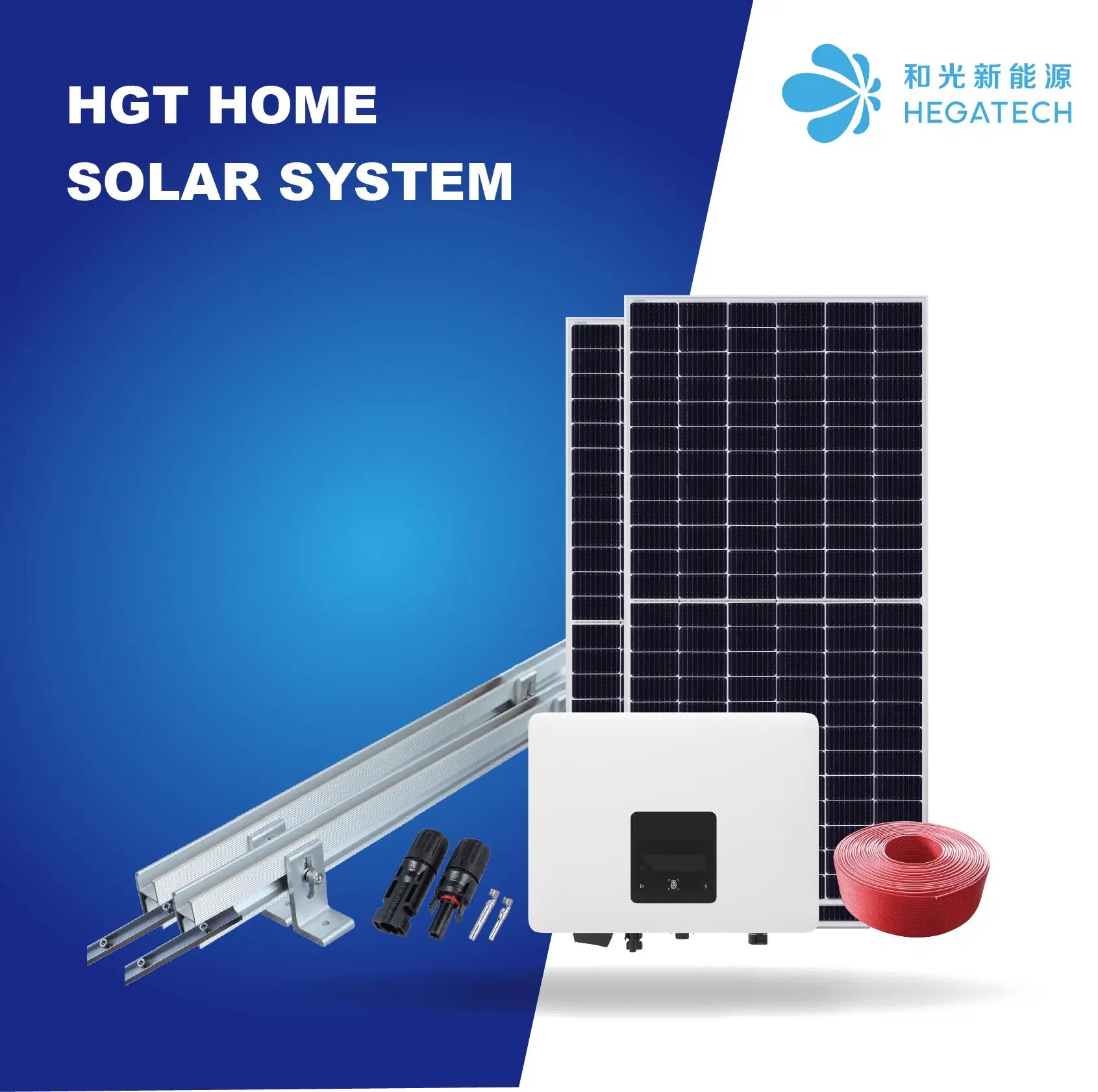 6000W Hgt on Grid/off Grid Home Solar Power System Battery Factory Price