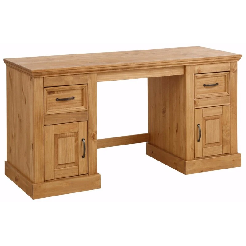 Custom Latest Rustic Modern Wooden Executive Table Luxury Wood Home Office Working Desk with Door and Drawers