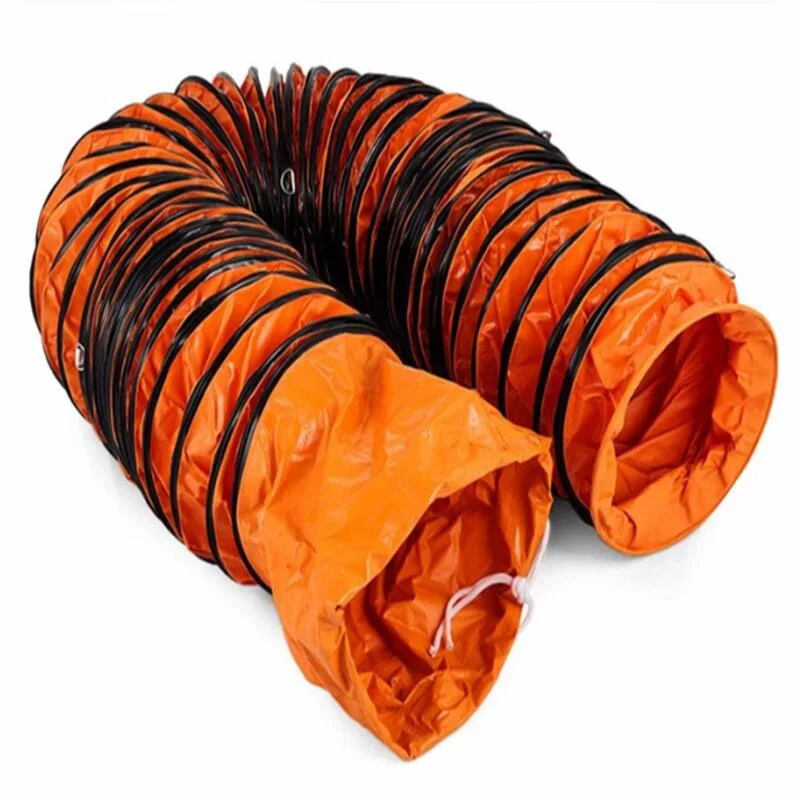 20 Inch 508mm PVC Canvas Cotton Insulated Flexible Duct with Zipper Connection