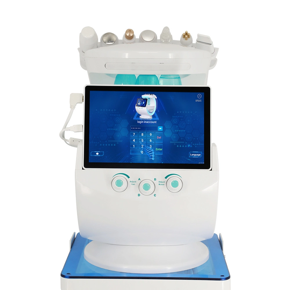 7 en 1 SPA máquina de peel Microdermabrasion hidrógeno Oxy Jet Aqua Peel Diamond Microdermabrasion dispositivo Hidrofacial Smart Ice Blue Machine