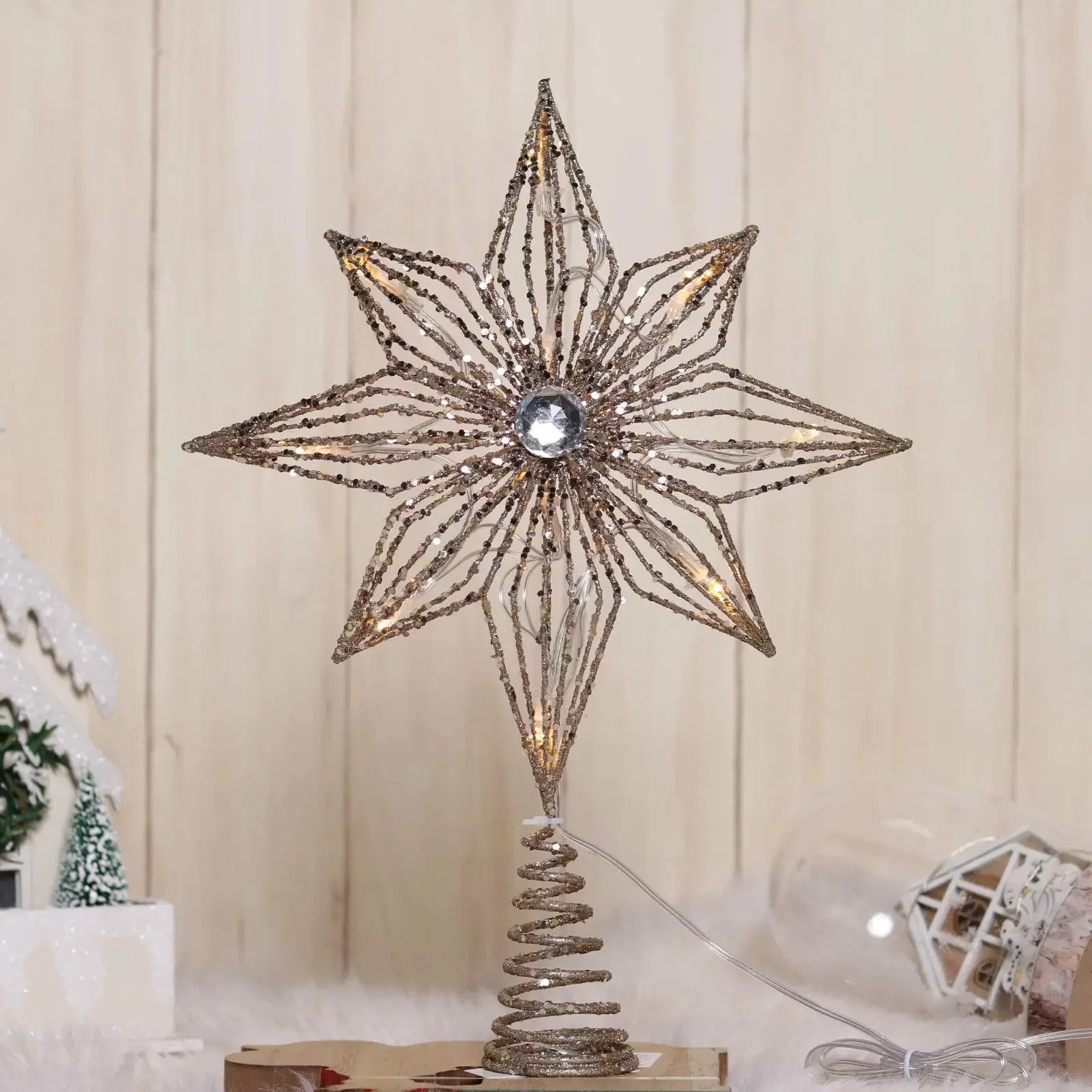 2023 Christmas Tree Xmas Metal House Pendants Star Tree Ornament