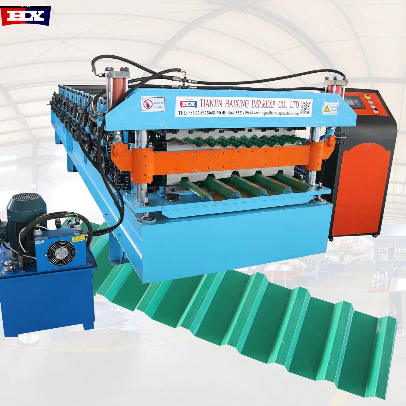 Trapezoidal Corrugated Double Layer Metal Making Ibr Roof Sheeting Roll Forming Machine