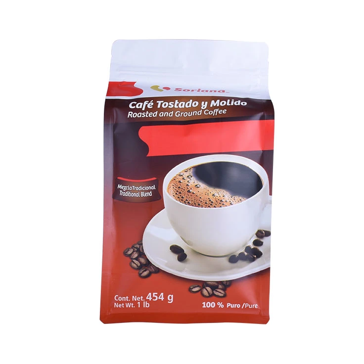 Organic Luxury Biodegradable Zip Personalized Resealable Side Gusset Foil Bag for Coffee Packing