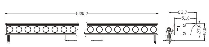 DMX512 Control Available 120 Degree -40 - 60 Outdoor Wall Mounted Light RGB LED Wall Washer LED Stage Light Aluminum Housing LED Strobe Lights