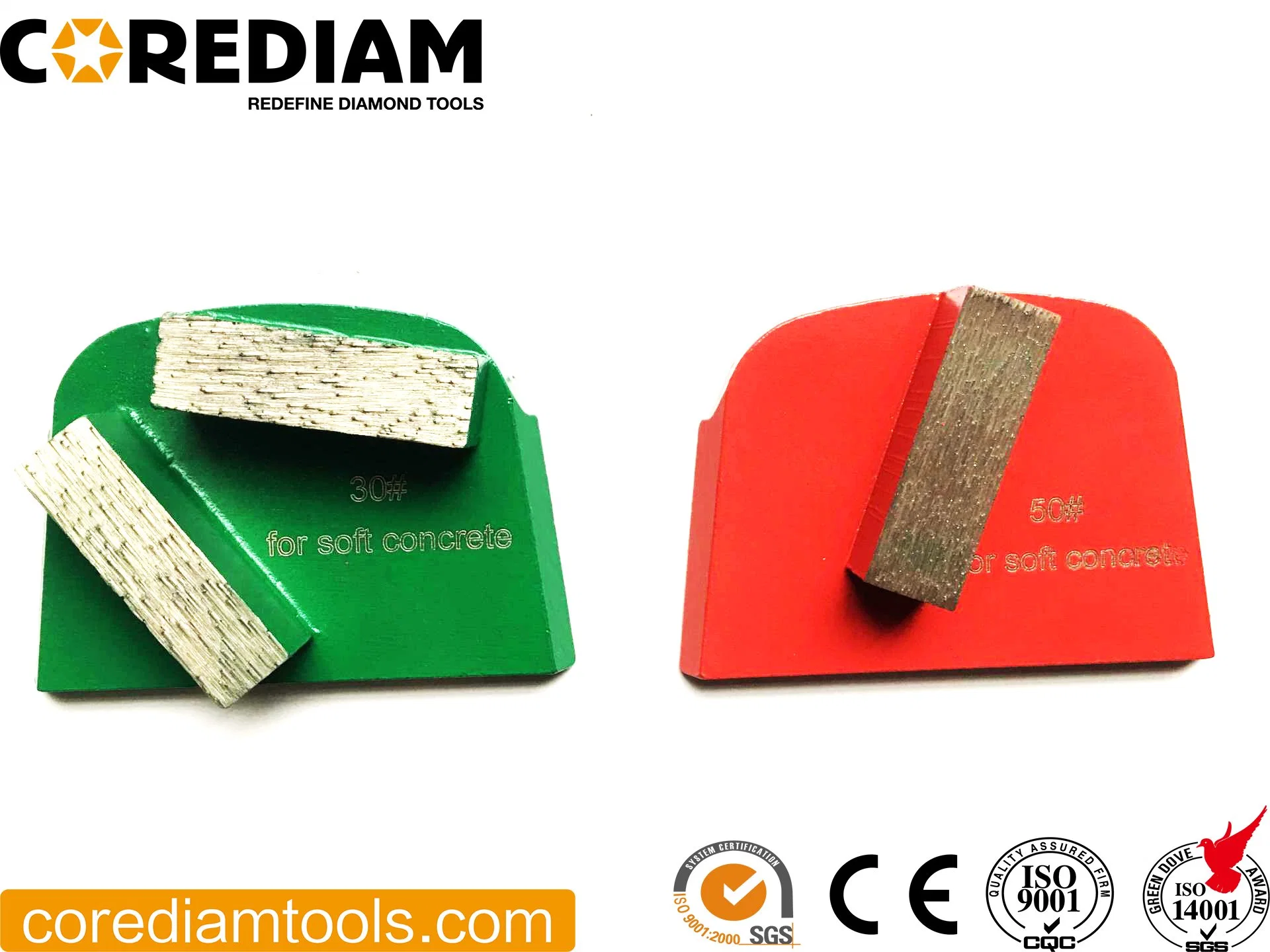 Segment No. 2 Diamond Grinding Plate for Grinding Concrete with Floor Grinder