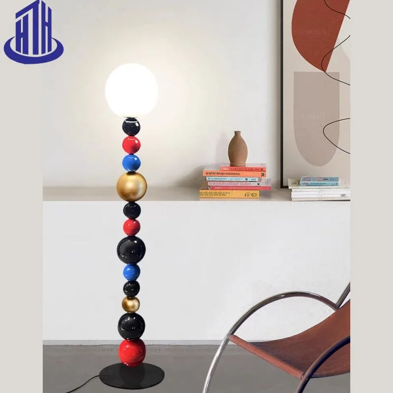 E27 Standard Light D32*H160cm Colorful Beading Glass Ball Floor Lamp (2007)