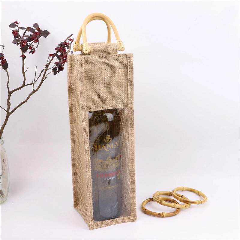 PE Coating Lamination Custom Eco Friendly Grocery Jute Bag