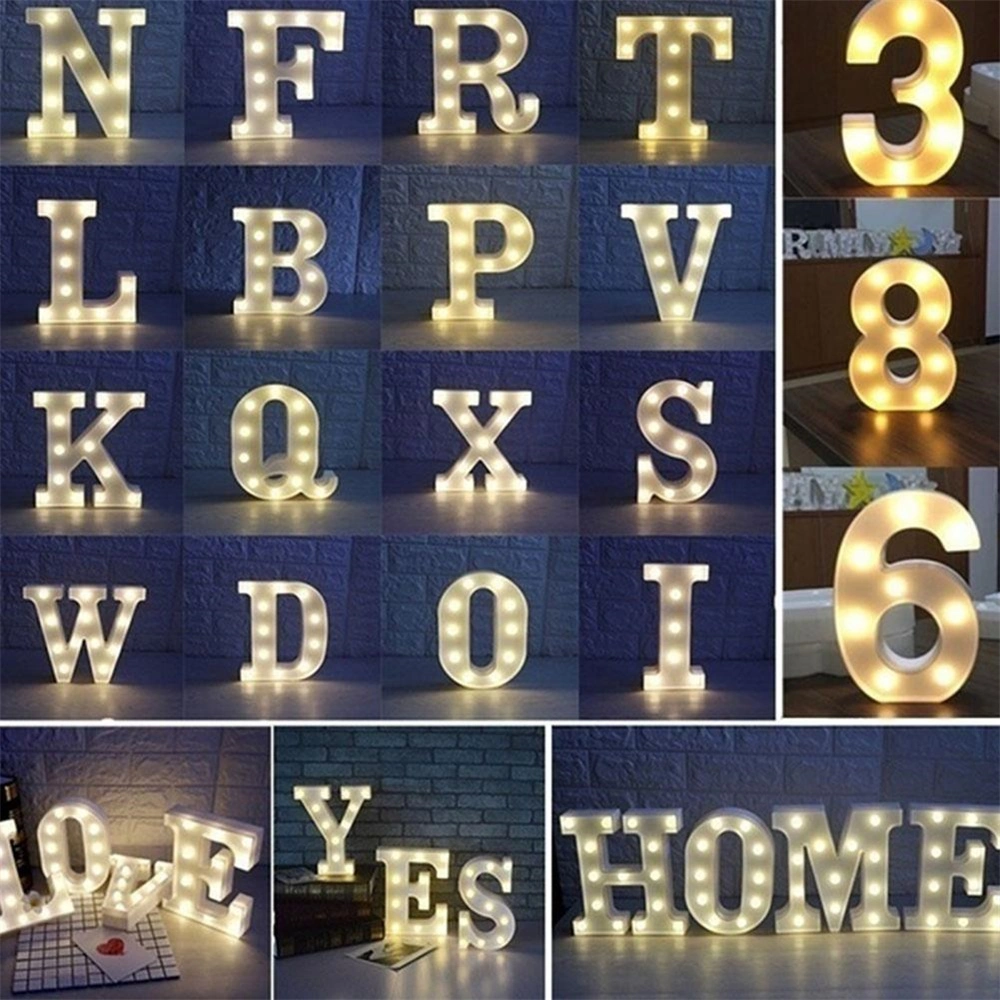 Free Standing LED Wedding Metal Giant 3FT 4FT 5FT Big Light up Marquee Number Letters Lights for Event Party Decoration